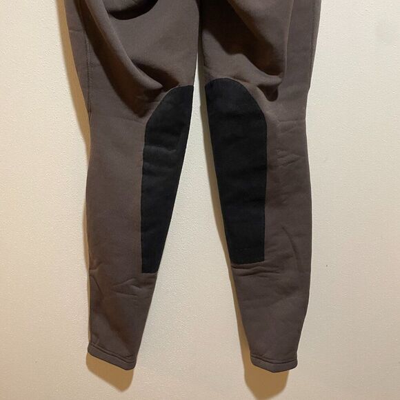 Kerrits M Fleece Lined Power Stretch Pro Kneepatch Winter Breeches Tights Brown - Picture 9 of 10